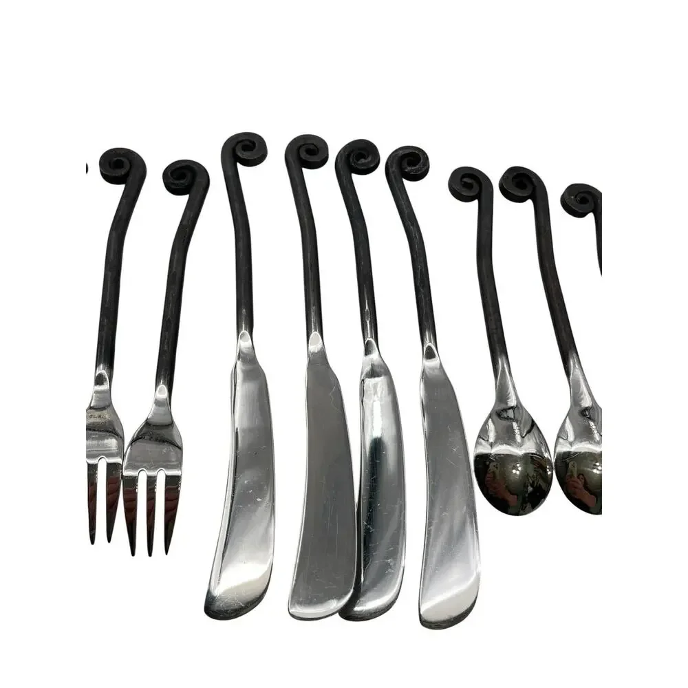 Gourmet Settings Treble Clef Mini Set Spreader Mini Spoon Cocktail Fork Set 12